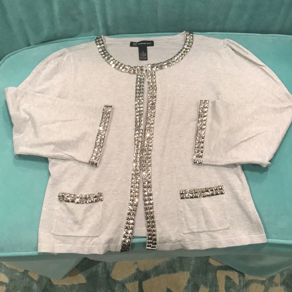 INC jeweled cardigan